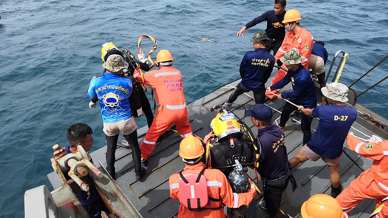 Capsized Tourist Boats Rescue Operation in Phuket Thailand
